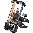 Lamicall Bike Phone Holder Mount - Motorcycle Handlebar Phone Mount Clamp, One Hand Operation, ATV Scooter Phone Clip for iPhone 16/15 Pro Max / 14 Plus, Galaxy S10 and 4.7-6.8" Cellphone, Black