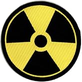 Nuclear Radiation Symbol Embroidered Patch Iron-On Danger Symbol Yellow Logo