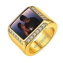 FindChic Personalized Signet Rings for Men 18K Gold