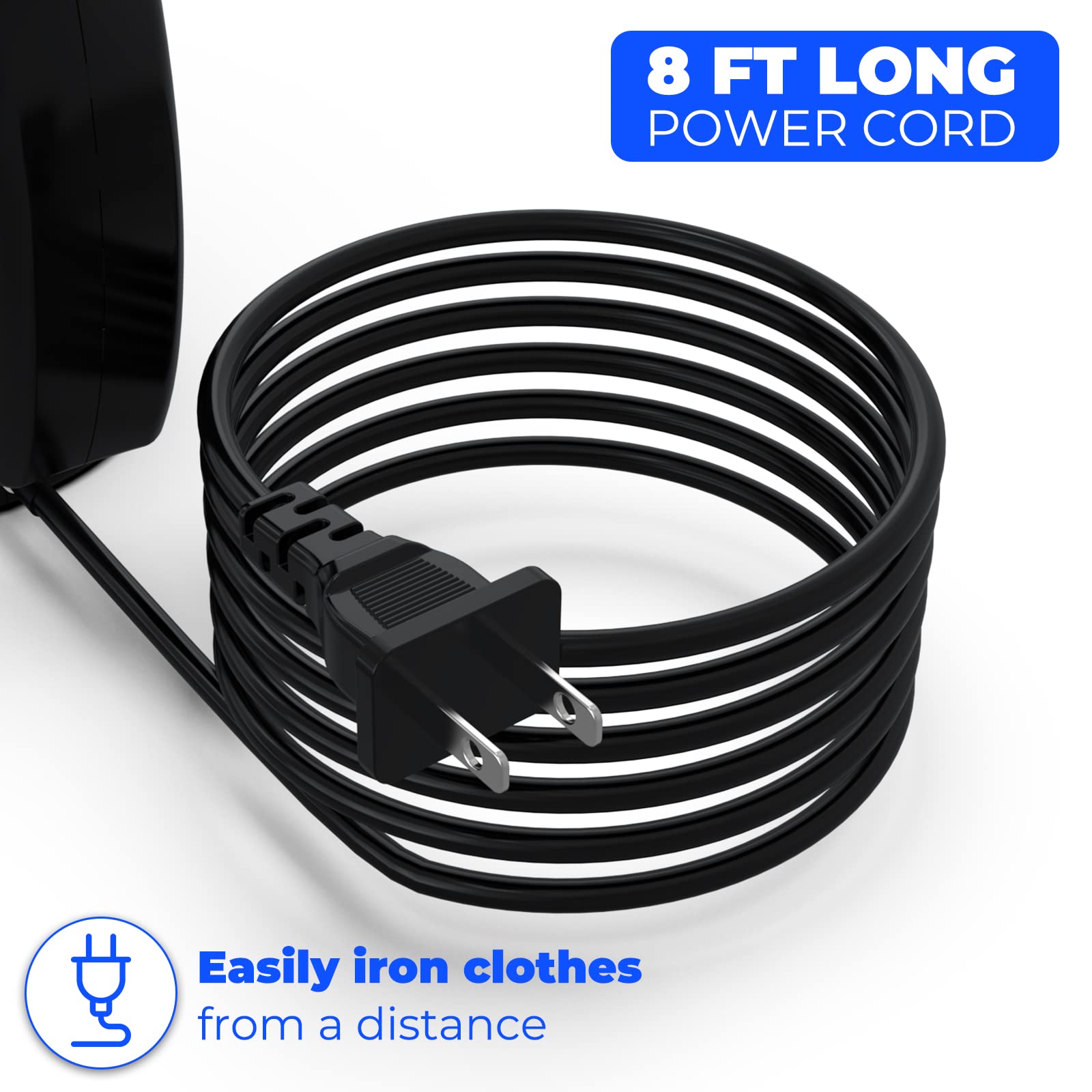 Travel Size Steamer for Clothes,Handheld Garment Steamer for Hat,1lbs Lightly,40s Fast Heat-up,8 FT Power Cord,800W, Light Mini Steamer for Home, Office and Travel, Black