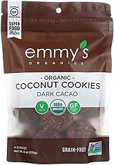 EMMYS Organic Dark Cacao Coconut Cookies, 6 OZ