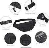 MAXTOP Large Bumbag Waist Fanny Pack Running Belt with Headphone Port Black view 5