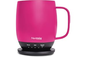 NEXTMUG BY NEXTBOOM Nextmug - Temperature-Controlled, Self-Heating Coffee Mug (True Pink - 14 oz.)