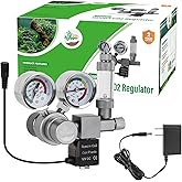 Hygger CO2 Aquarium Regulator with Dual Pressure Gauges, 12V DC Solenoid Valve, Bubble Counter &amp; Check Valve - Precise Display for Aquatic Plant CO2 System
