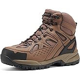 NINGO Steel Toe Work Boots for Men, Waterproof Leather Safety Boots with Slip Resistant Rubber Outsole, EH protection, 6'' Comfortable Mens Work Shoes for Construction, Industrial, Outdoor Working