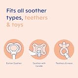 MAM Clip 2 Pack Soother Clips Fit All MAM Soothers Pink Strap view 5