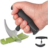 Big Grip T-Handle Rocker Knife &ndash; Non-Slip Knife for One-Handed Cutting | Adaptive Knife with Stainless Steel Blade with Blade Cover - Great for Individuals with Hand Tremors or Weakness
