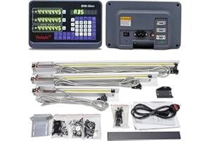 ToAuto 3 Axis DRO Kit , 3 Axis Digital Readout 6" 12" 24" Linear Glass Scales (150mm+300mm+600mm) 5um Precision for Mill Lath