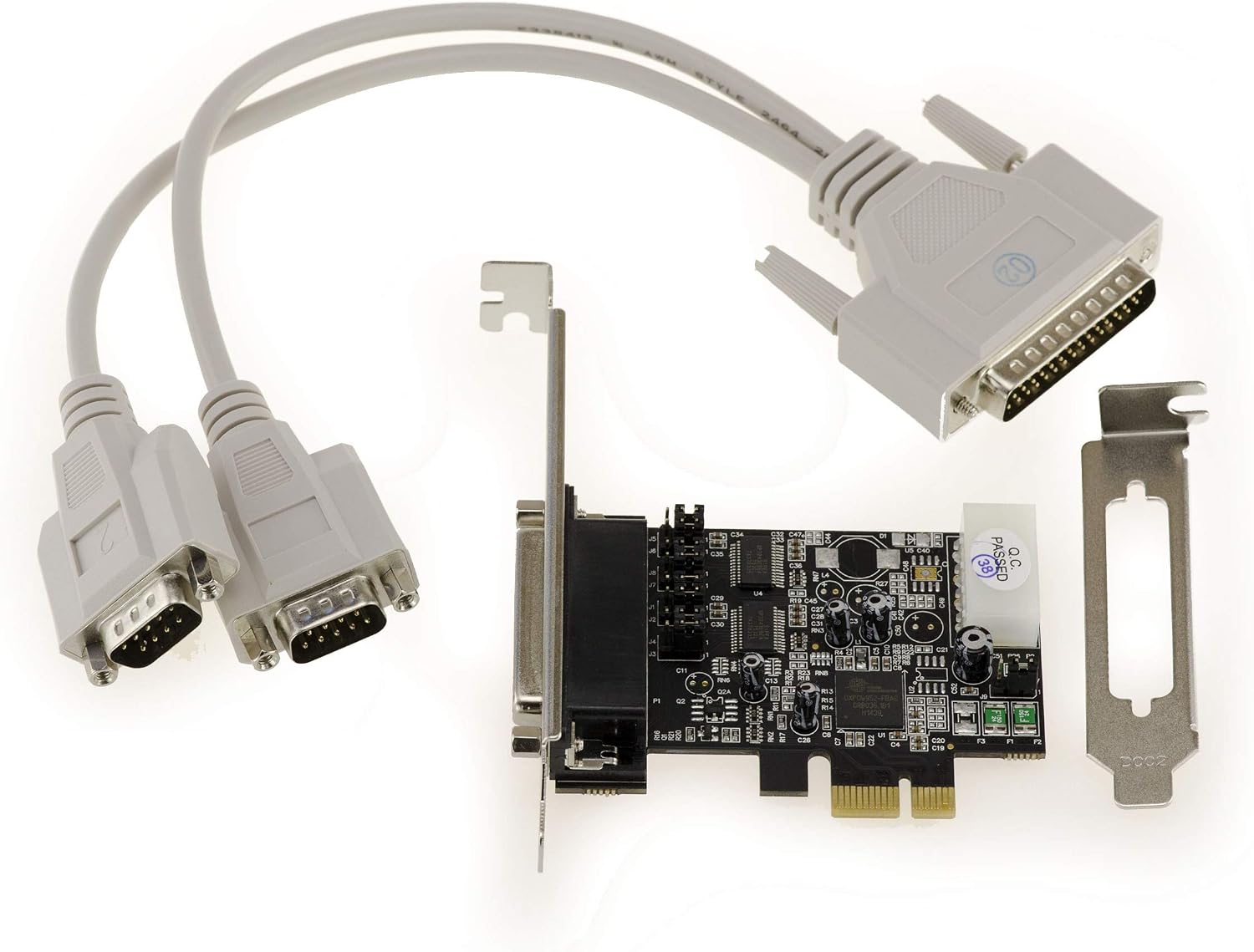 KALEA-INFORMATIQUE Serial RS232 POS PCIe controller card with 2 powered DB9 UART COM ports. Power On Serial 5V 12V - Image 4