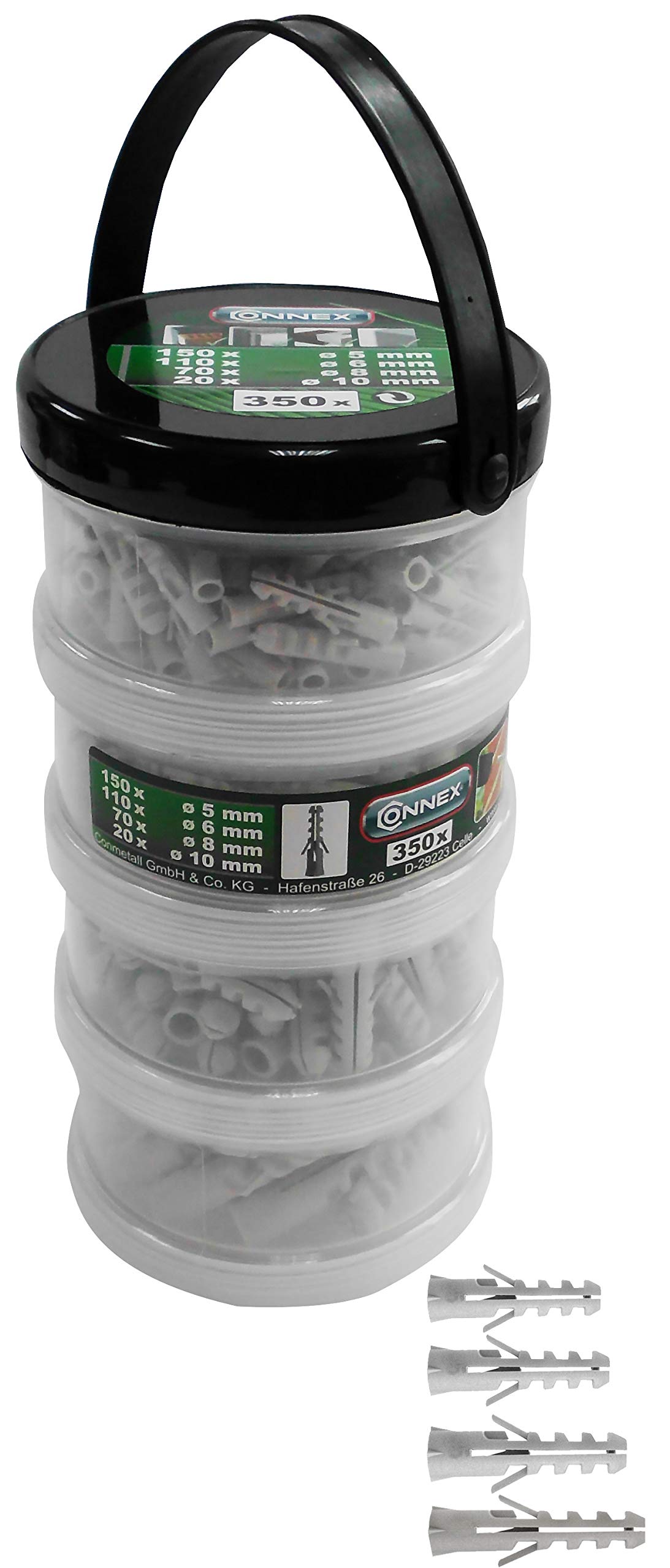 CONNEX B30015 Plastic Plug in Bucket 5,6,8,10mm