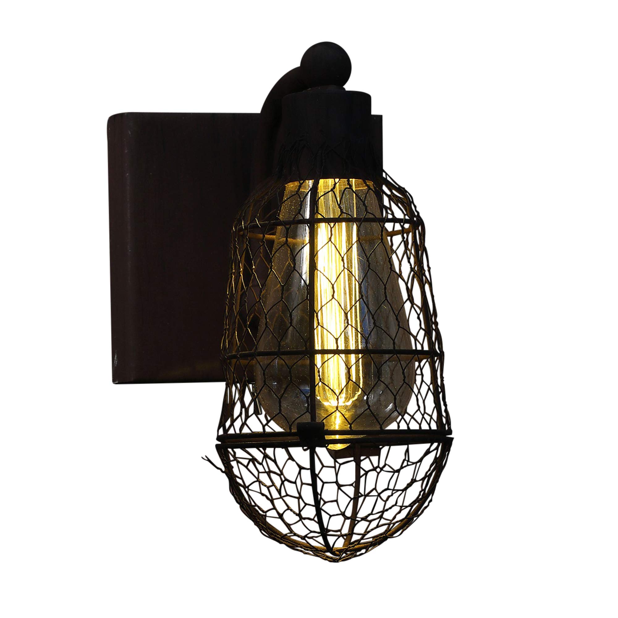 Noma Rustic Cage Wall Light, 22 cm