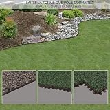 VOUNOT Lawn Edging 20m with 60 Pegs Brown 4mm Thick Flexible Border Kit view 3