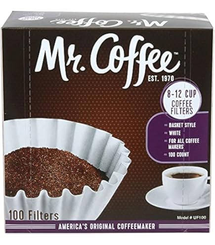 Amazon.com: Mr. Coffee Basket Coffee Filters, 8-12 Cup, White