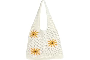 Topdear Crochet Tote Bag for Women, Aesthetic Crochet Mesh Beach Tote Bag, Summer Vacation Knitted Bag for Women Shoulder