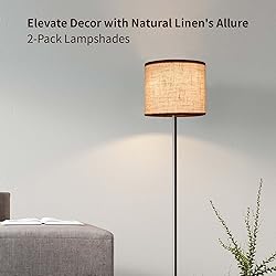 Wankaix lampshades Set of 2, Drum Lamp Shades Set