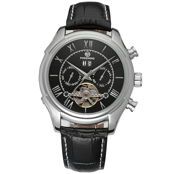Forsining Herren Uhr Analog Automatik mit Leder Armband