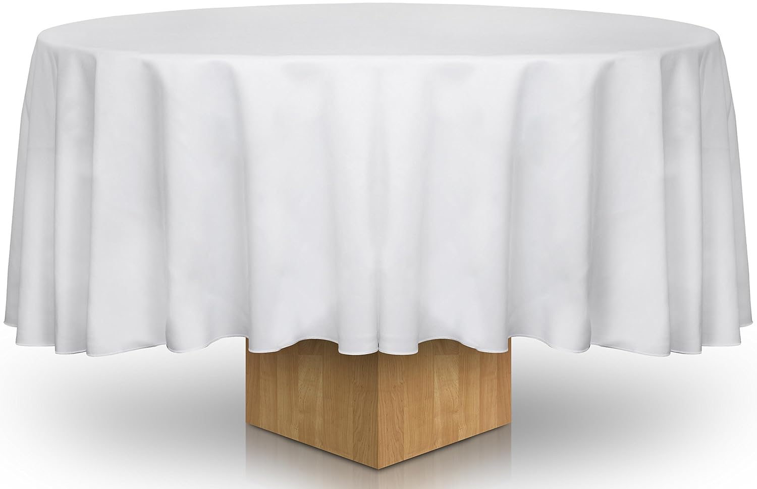 Best linen table cloth 90 in round polyester red and white