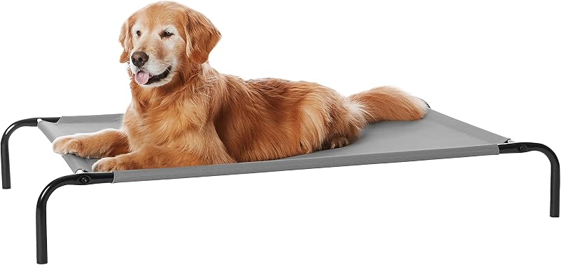 Brand Raised Dog Bed Cooling Elevated Pet Bed Large Grey 130x80x19 cm