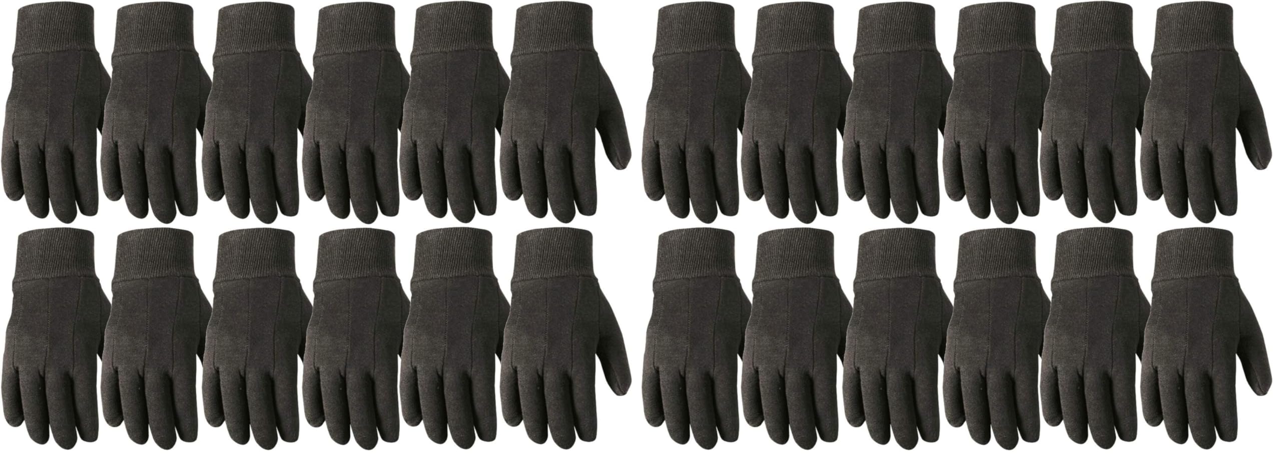 Wells Lamont Versatile Work Gloves | Lightweight, Durable, Comfortable Jersey | Basic, Large (506LZ), Black, 12-Pair Bulk Pack (Pack of 2) Image