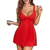 Avidlove Womens Nightgown Sexy Lingerie Sleepwear Lace Chemise Modal Babydoll Slip Nighties