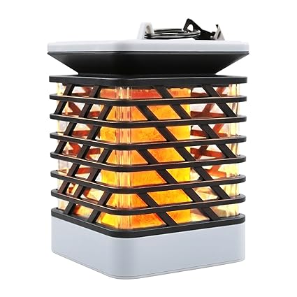 Amazon Com Onever Led Flame Effect Lights Solar Flame Hanging