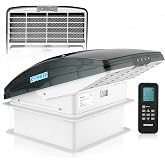 Kohree RV Vent Fan, 10-Speed Reversible RV Roof Fan, 14x14 Deluxe Powerful RV Exhaust Fan, Quiet, Built-In Rain Shield, Therm