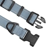 Joytale Reflective Dog Collar XS Gray Neoprene Padded Nylon Adjustable view 3