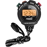 MARATHON Adanac 8000 Professional Digital Stopwatch with Touch Feedback | Orange Backlight, Single and Split Timing, 1/100-Second Precision, Time, Calendar and Alarm, Water, Dust and Shock Resistant