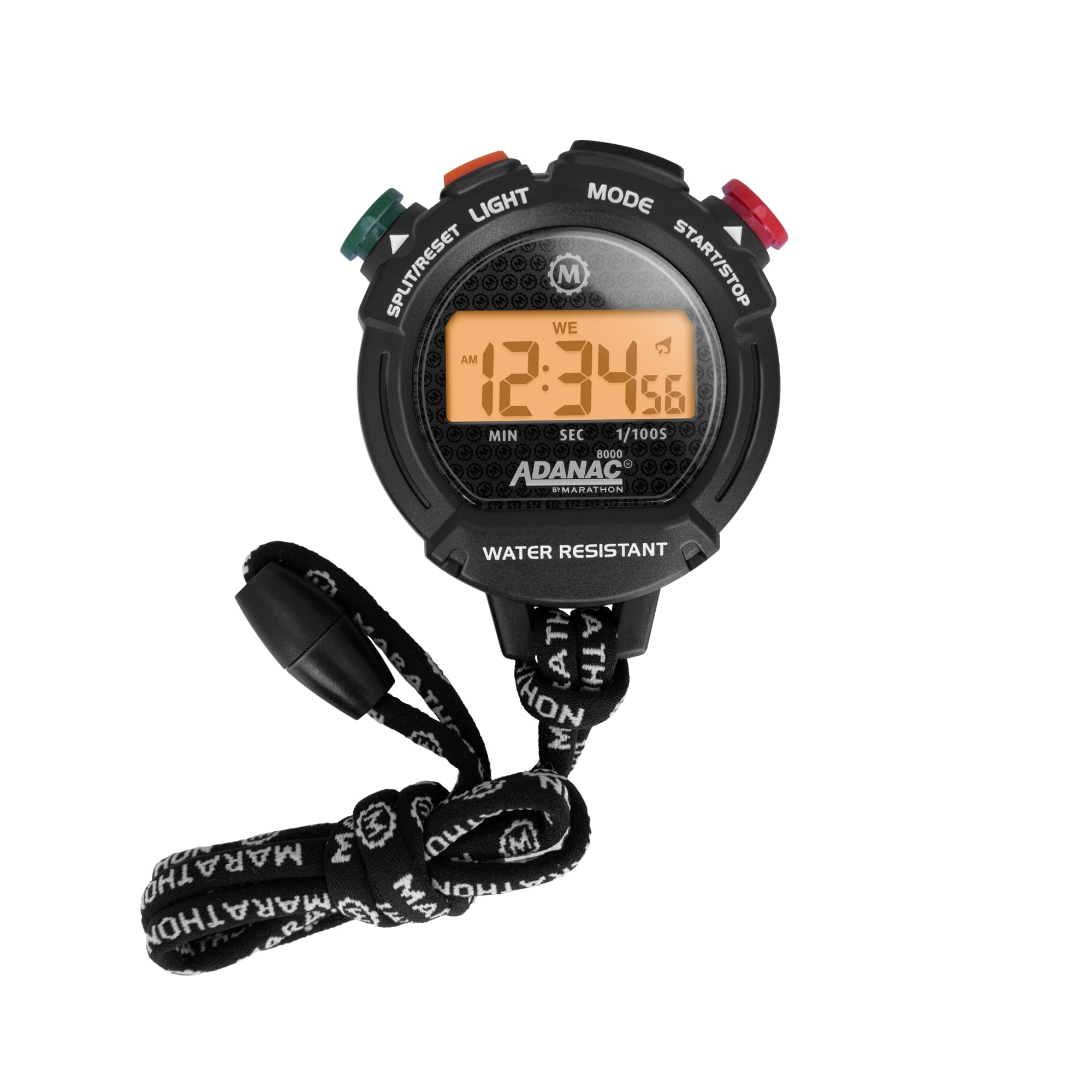 MARATHON Adanac 8000 Professional Digital Stopwatch with Touch Feedback, Black, Black