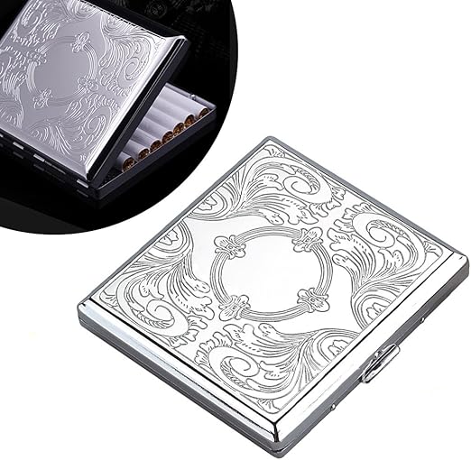 High Quality Metal Cigarette Case Box Holds 20 Cigarettes 84mm Amazon