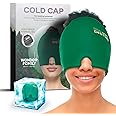 Cold Cap for Migraines & Headache Relief – Ice Pack for Headache, Sinus, & Puffy Eyes – 360° Cooling Head Wrap for Migraine Relief – Soft & Reusable Ice Mask for Face, Hangover Cap (Green)