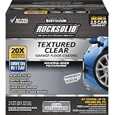 Rust-Oleum RockSolid Textured Clear Garage Floor Coating | Adds textured non-slip surface, Clear finish, Part of RockSolid coating system, Verify specs before use