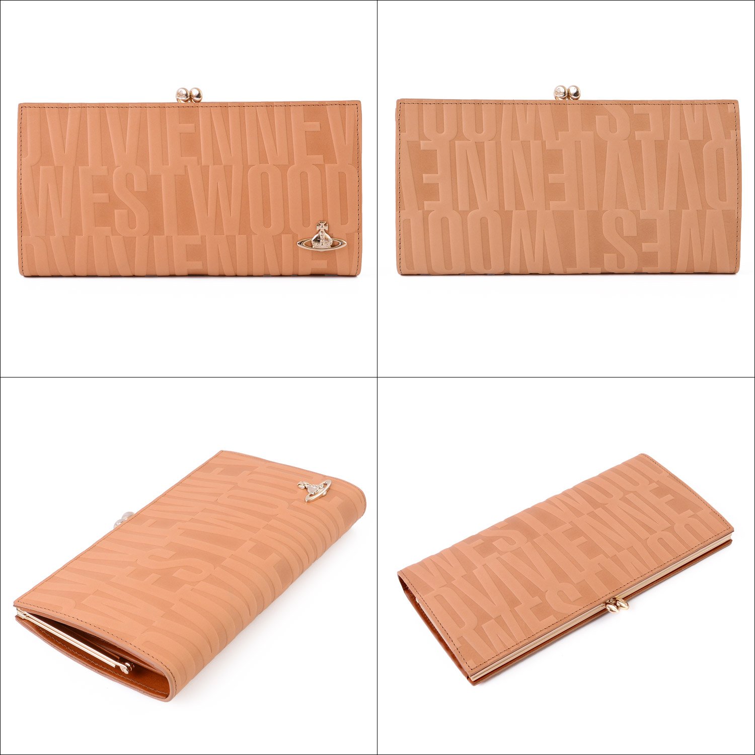 良質 ウォレット ロング がま口 レザー 長財布 口金 ブライダルボックス Westwood Vivienne ヴィヴィアンウエストウッド パース Free B07bddbzgyベージュ 財布 Csam Archives Gov Ua