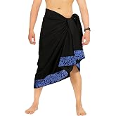 LA LEELA Men's Swimwear Cover Up Summer Pareo Sarong