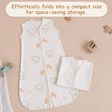 PewinGo Baby Sleeping Bag 0.5 Tog 0-6 Mths 2 Pack 100% Cotton Beige view 5