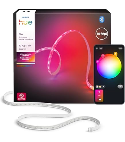 Amazon.com: Philips Hue Bluetooth Smart Lightstrip Plus 2m/6ft