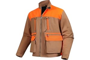 NEW VIEW Upland Hunting Jacket for Men, Blaze Orange Hunting Jacket with Game Pouch, Pheasant Hunting Jacket for Bird, Quail