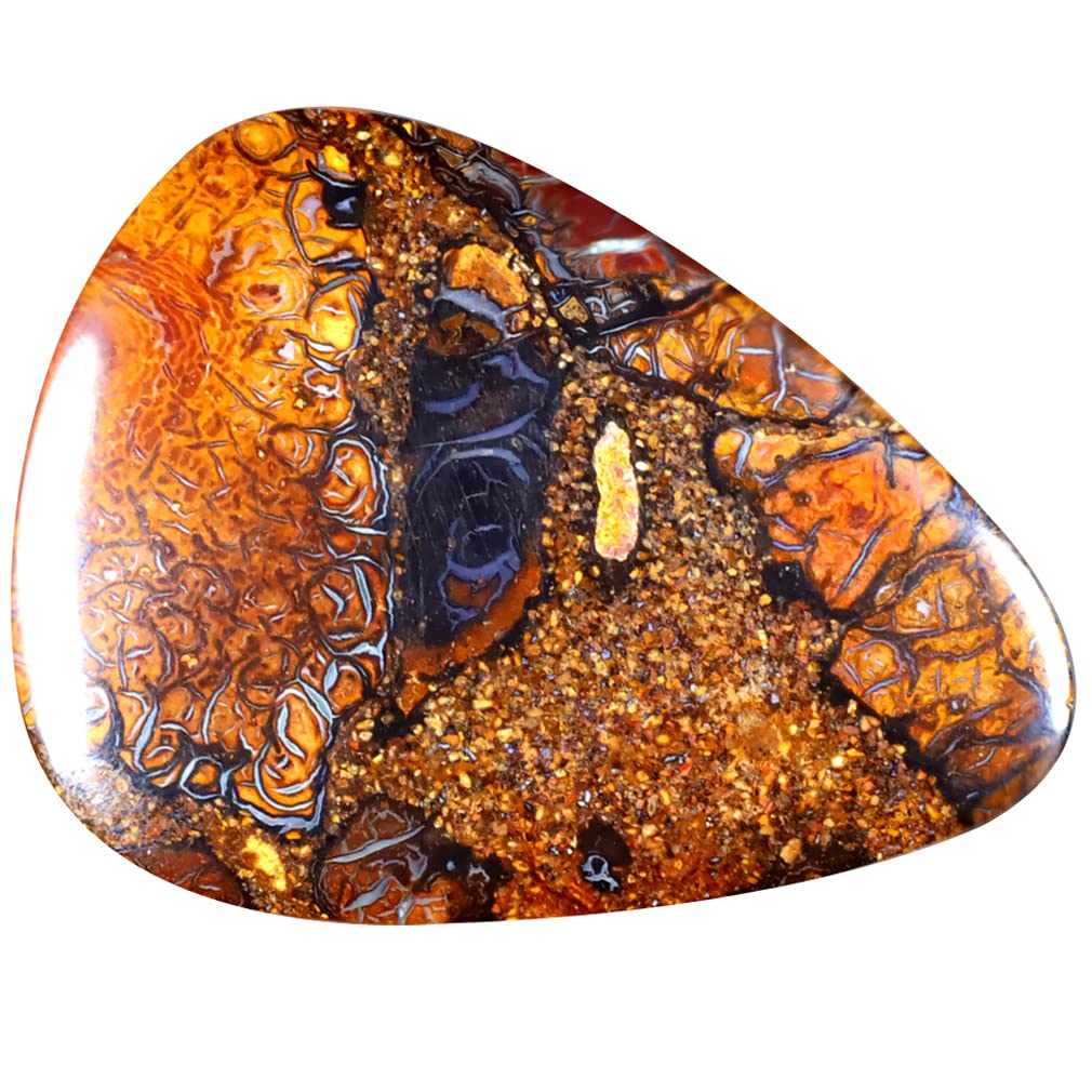15.13 ct Pear Cabochon Shape (27 x 20 mm) Multi Color Australian Koroit Boulder Opal Natural Loose Gemstone