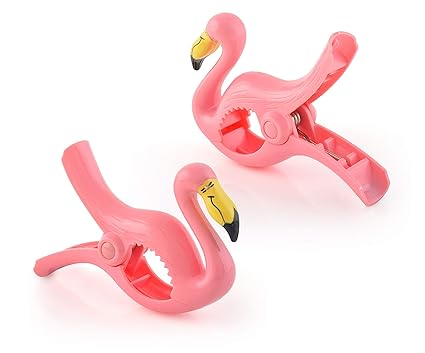 Flamingo Bocaclips By O2cool Beach Towel Holders Clips Set Of Two Beach Patio Or Pool Accessories Portable Towel Clips Chip Clips Secure