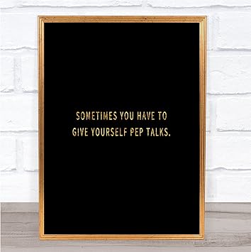 Amazon Com Date Pep Talks Cita Pared De Oro Y Negro Arte Imagen S