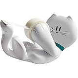 Scotch Kitty Dispenser with Scotch Magic Tape, 3/4 x 350 Inches, 1 Roll, 1 Dispenser (C39-KITTY-W))