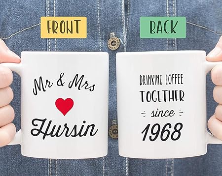 Tazza Per 50 Anniversario Regalo Per 50 Anniversario Di Matrimonio Regalo Per Genitori E Amici Tazza Personalizzata 325 Ml Amazon It Casa E Cucina