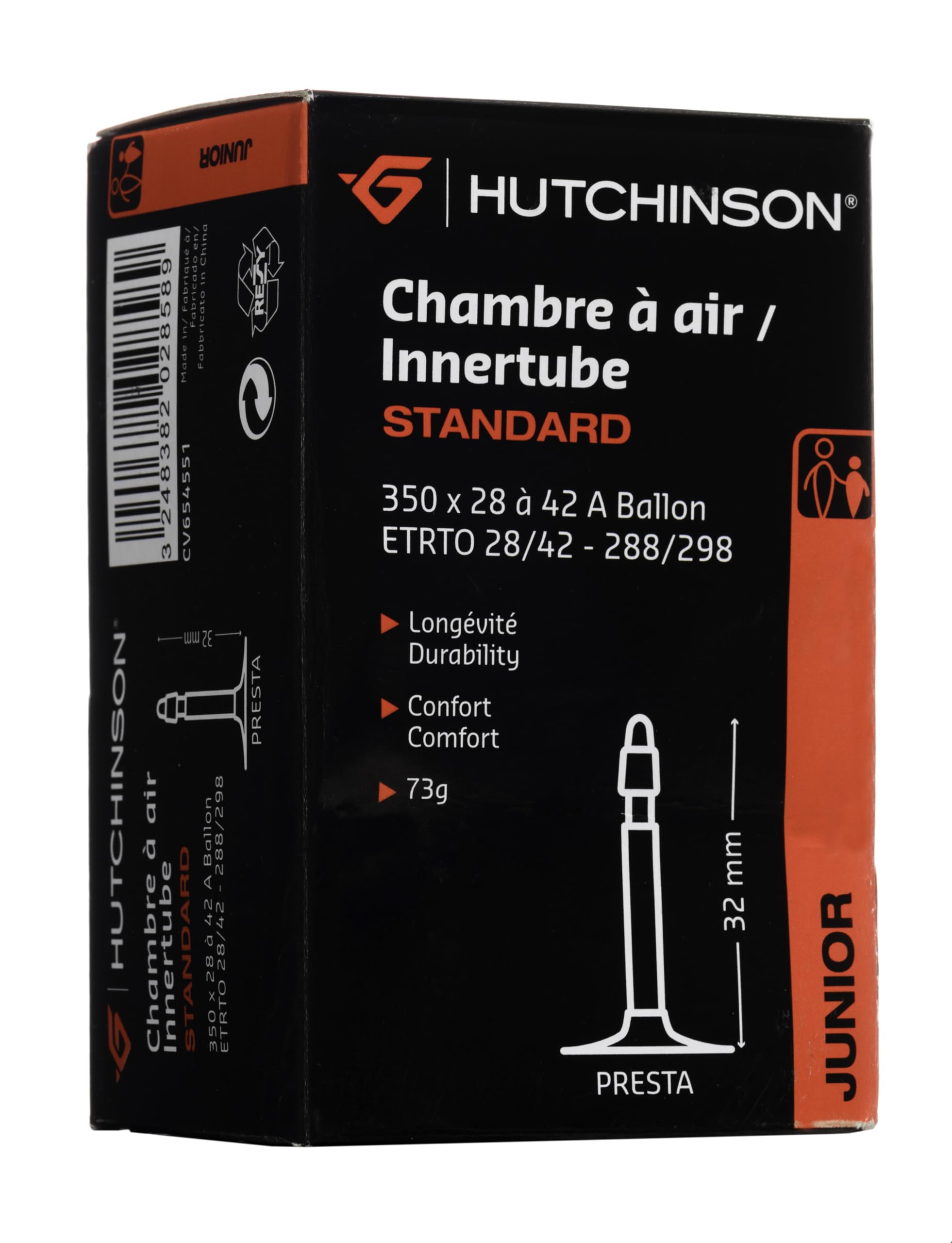 HUTCHINSON Cv654551 bike camera Black/White 350 x 28 a 42