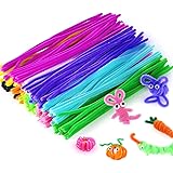 Caydo 200 Pcs Pipe Cleaners Chenille Stem 6 mm x 12 Inch, Assorted Colors