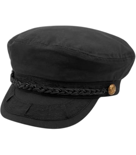 Broner Wool Blend Fisherman Cap Greek Sailor Hat Black  display picture 2