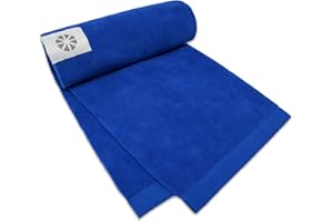 MICRODRY Wonder Towel - Ultra Absorbent Luxury Fitness Workout Towel, Microfiber Cooling Towel for Face and Neck, Quick Drying, Soft to Touch, Exercise at Home or Gym, Great for Yoga, 16x28, Blue