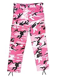 Rothco Kids BDU Pants, Pink Camo, L