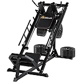 Mdeam Leg Press Hack Squat Machine,Leg Press Machine with Linear Bearing | 2-in-1,45-Degree Hack Squat for Home Gym,Diamond-Plated Footplate,Strength Training for Quads, Hamstring, Glutes, Calves