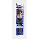 FolkArt Plaid Nylon Brush Set, 50559 Brown (3-Piece)