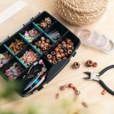 Navaris Plastic Storage Box - Stackable Organizer with Adjustable Dividers view 2